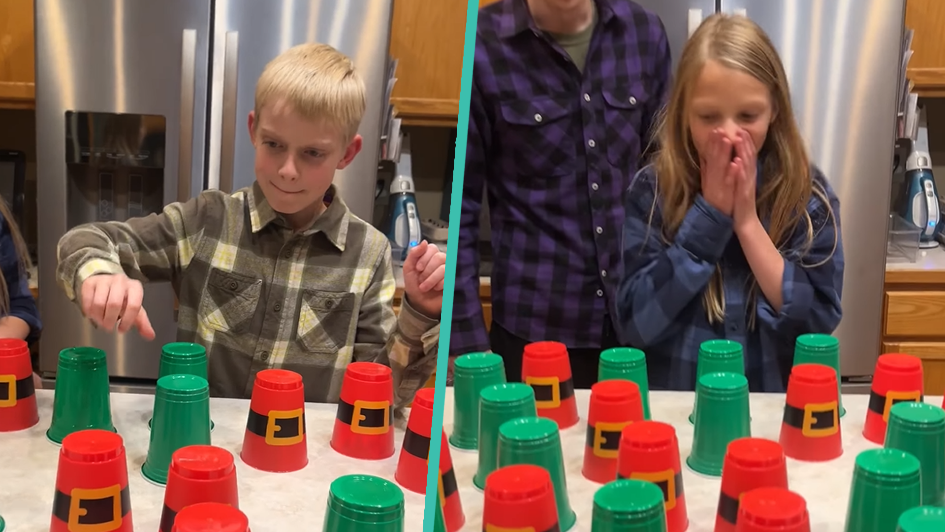 Family's exciting 'Christmas Cup Game' goes viral