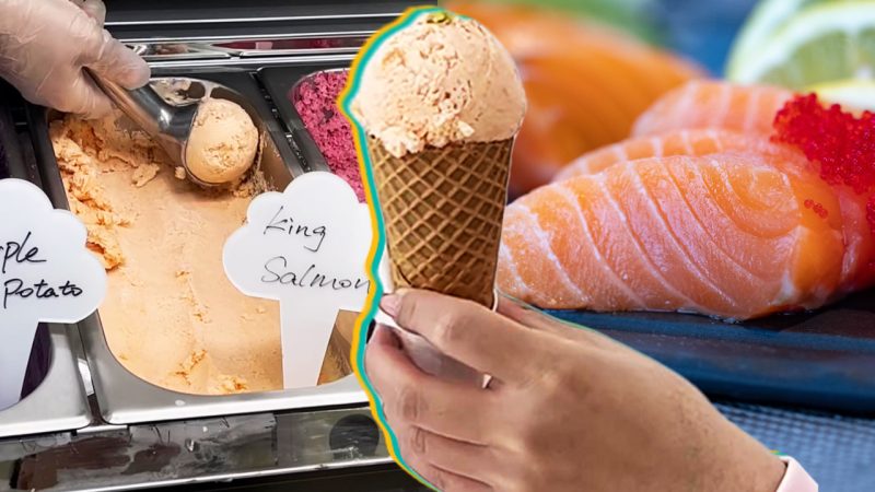 A New Zealand ice cream shop is offering a 'NZ King Salmon' flavour that has people intrigued