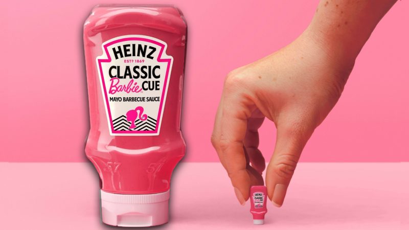 Heinz has released a limited-edition pink 'Barbie-cue' sauce to celebrate 65 years of Barbie