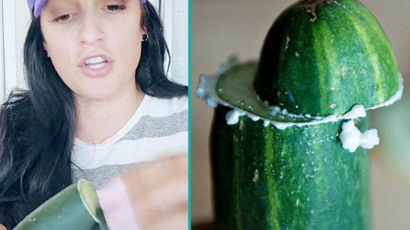 People are milking their cucumbers before adding it to salads
