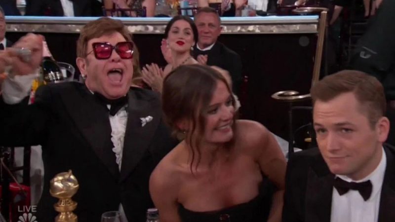 Elton John's joyous reaction to winning at the Golden Globes touches the hearts of many