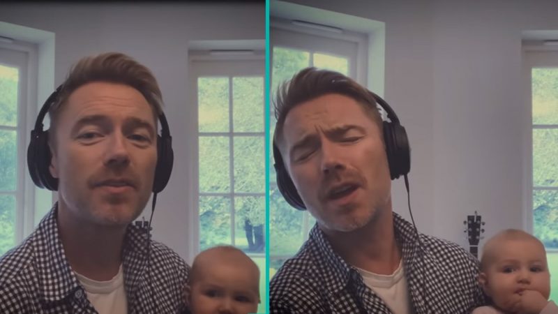 Ronan Keating beautifully covers 'Woman' by John Lennon with baby Coco on his lap