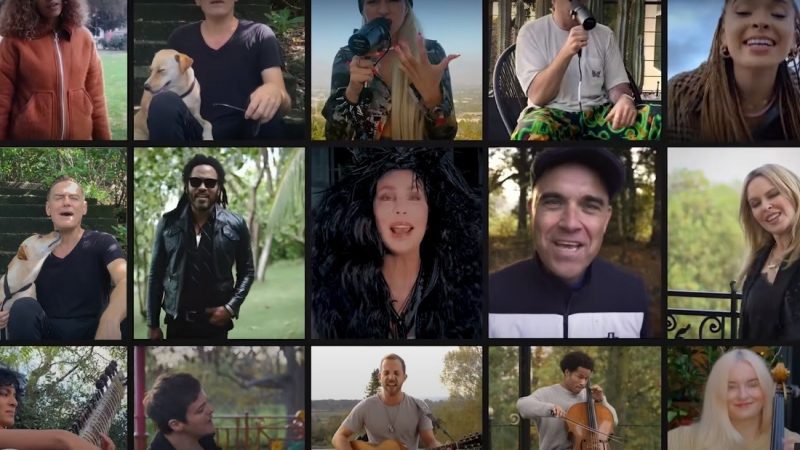 Robbie Williams, Bryan Adams, Cher + more team up for epic cover of Oasis song