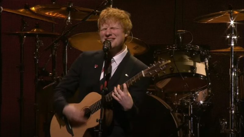 Ed Sheeran chokes up as he sings new song 'Visiting Hours' at friend's State Funeral