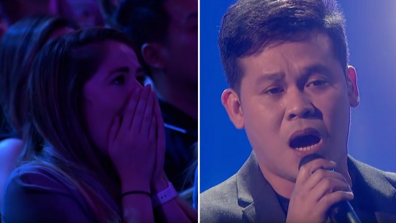 America's Got Talent contestant wows as he sings as both Celine Dion and Andrea Bocelli