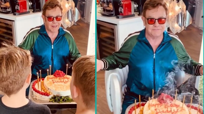 Elton John shares gorgeous video of his two boys singing him Happy Birthday