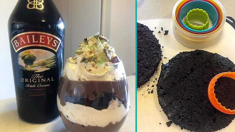 Woman shares recipe for Baileys choc-mint Parfait made from supermarket mudcake
