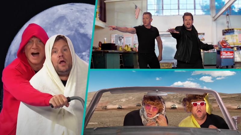 Daniel Craig & James Corden hilariously recreate E.T, Thelma & Louise, Grease + more