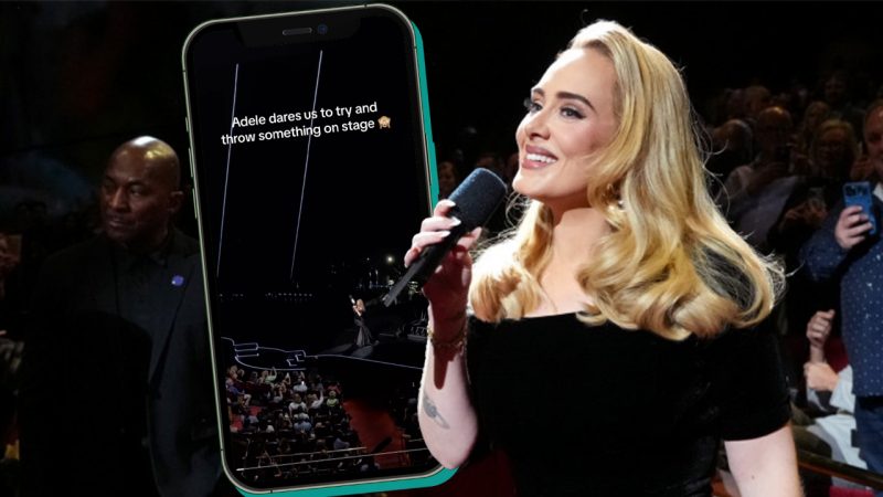 Adele begs fans to stop throwing things on stage at artists