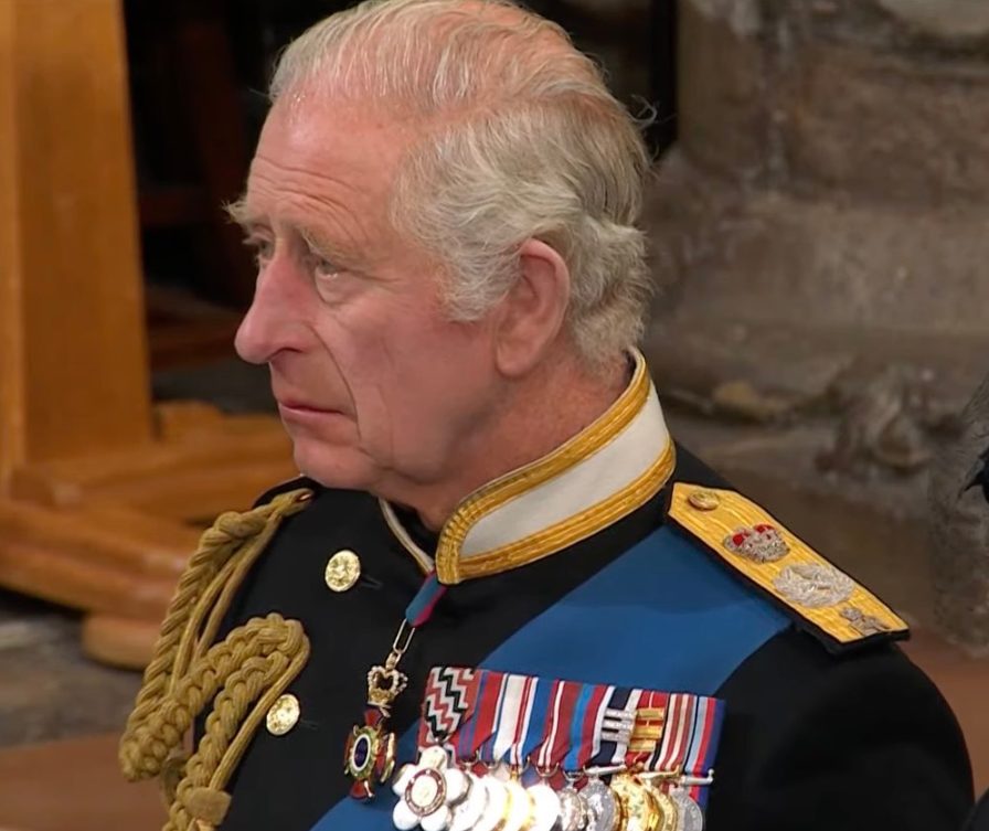 King Charles III wells up and fights back tears during Queen's funeral service 
