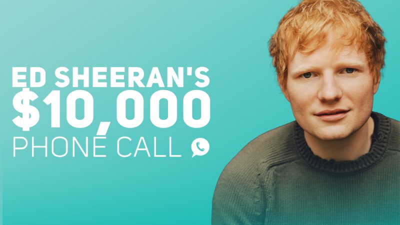 Ed Sheeran calls Jo to let her know she's won $10,000!