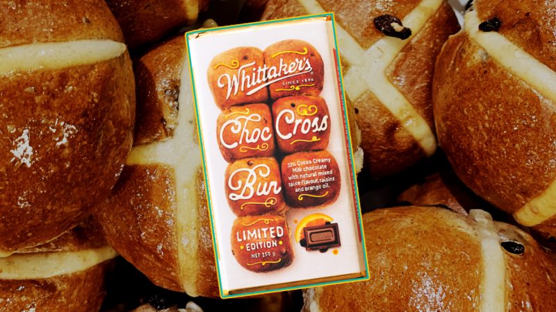 Whittaker’s are entering the hot cross bun game for a special limited edition Easter treat