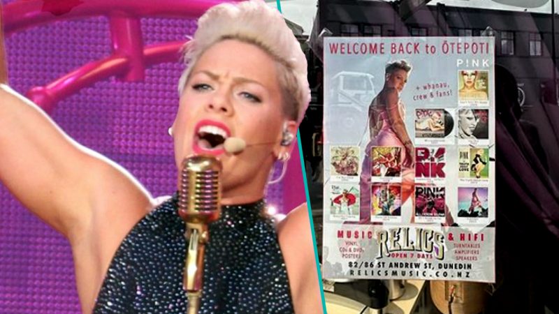 Dunedin music shop owner Irene thrilled at Pink's 'awesome' response to her welcome poster